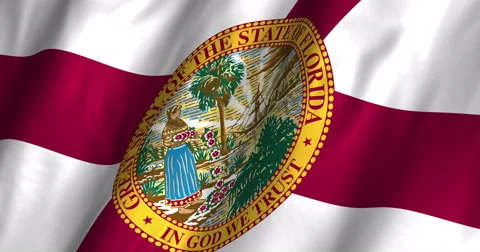 Florida waving flag 4K Stock Footage 50548818