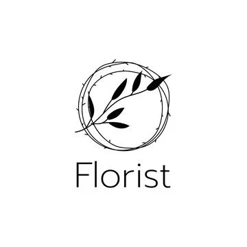 Florist logo design Stock Illustration