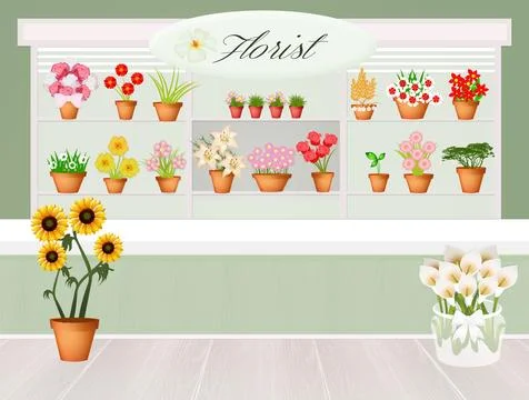 Florist shop Stock Illustration