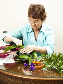 Florist at Work Foto stock