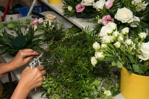 Florist at Work Stock Photos