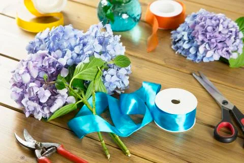 Florist work tools Stock Photos