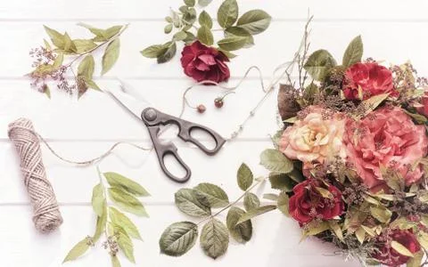 Florist workplace Stock Photos