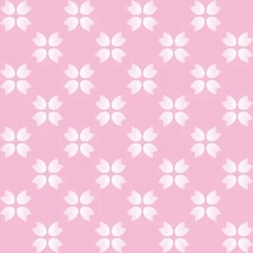 Florlal pattern with pink and white flowers on pink background Stock Illustration