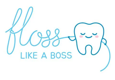 Floss Like a Boss cute drawing Stock Illustration