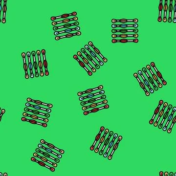 Floss embroidery hobby vector seamless pattern Stock Illustration