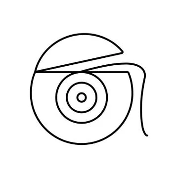 Floss icon element of dentistry icon for mobile concept and web apps. Thin li Stock Illustration