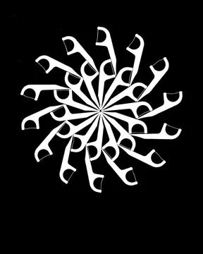 Floss Pick on Black Background Foto stock