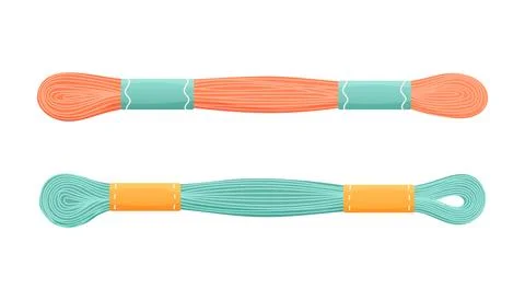 Floss threads for embroidery. Vector illustration Stock Illustration