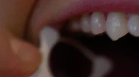 Flossing- Close Up Stock Footage 22140929