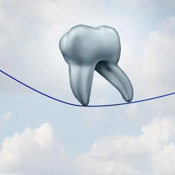 Flossing Teeth Stock Illustration