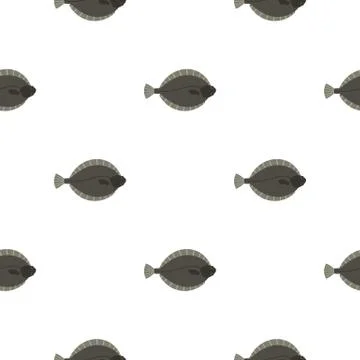 Flounder fish pattern seamless 스톡 일러스트