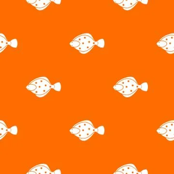 Flounder fish pattern seamless 스톡 일러스트