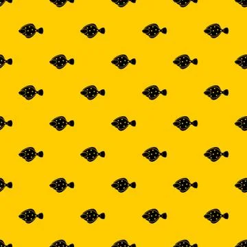 Flounder fish pattern vector Stock Illustration