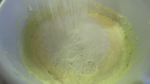 Flour is added to dough Stock-Footage 78564031
