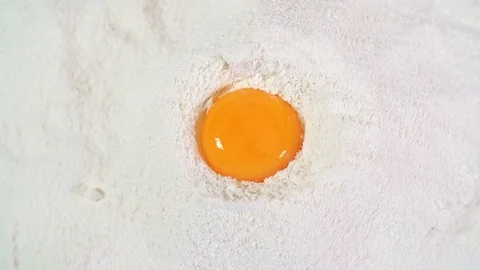 Flour and egg Stock Footage 91905558