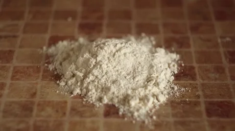 Flour and eggs on the table Stock Footage 65609790