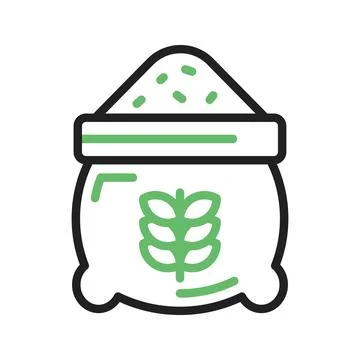 Flour bag icon vector image. Stock Illustration