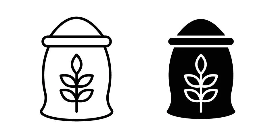 Flour bag icon for web projects Stock Illustration