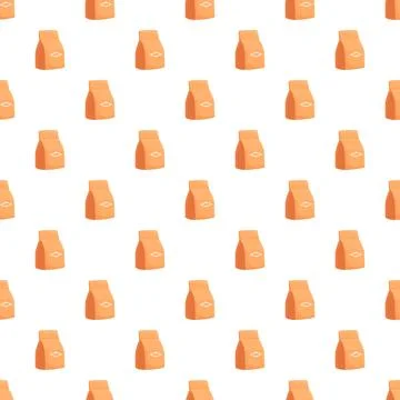 Flour bags repeating pattern seamless background Stock Illustration