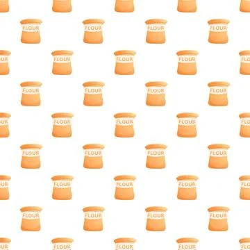 Flour bags seamless pattern for baking ingredients Stock Illustration