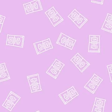 Flour barley line seamless pattern Illustrazione stock