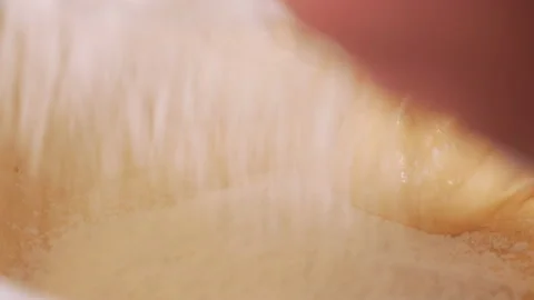 Flour being mixed with dough Stock Footage 152577717