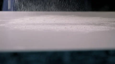 Flour being sprinkled on surface Video stock 132799833