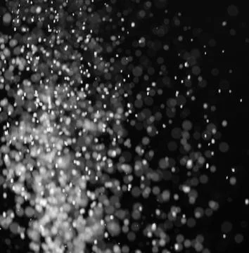 Flour on black background Stock Photos