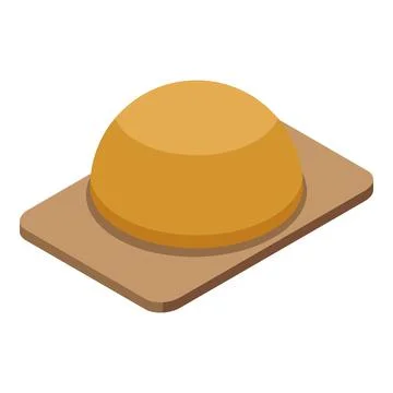 Flour bread icon, isometric style Illustrazione stock