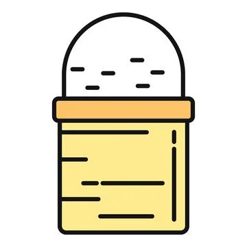 Flour container icon representing baking ingredients Stock Illustration