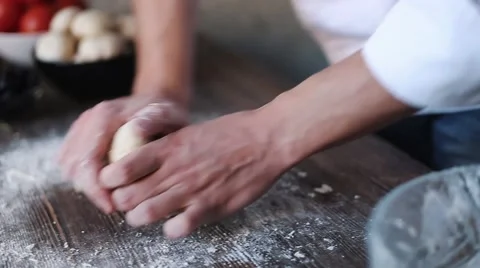 Flour the dough cooking Vídeo Stock 58418395