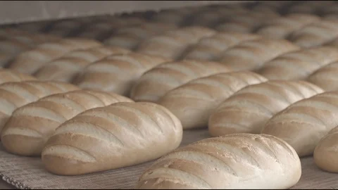 Flour factory, flour sweets, bread, pie, biscuits Stock Footage 114417498