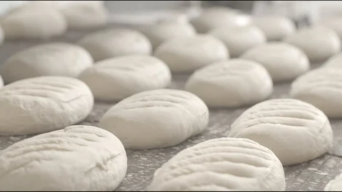 Flour factory, flour sweets, bread, pie, biscuits Stock Footage 114417521