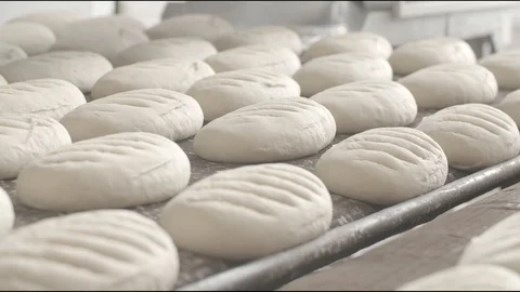 Flour factory, flour sweets, bread, pie, biscuits Stock Footage 114417539