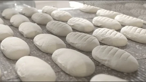 Flour factory, flour sweets, bread, pie, biscuits Stock Footage 114417600