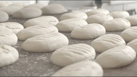 Flour factory, flour sweets, bread, pie, biscuits Stock Footage 114417601