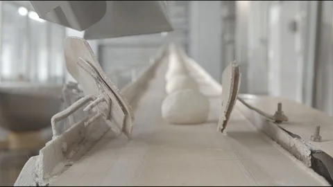 Flour factory, flour sweets, bread, pie, biscuits Stock Footage 114417666