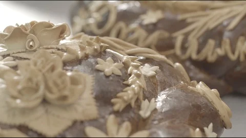 Flour factory, flour sweets, bread, pie, biscuits Stock Footage 114417819