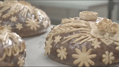 Flour factory, flour sweets, bread, pie, biscuits Stock Footage 114417876