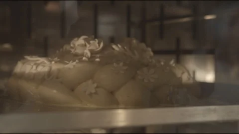 Flour factory, flour sweets, bread, pie, biscuits Stock Footage 114417916