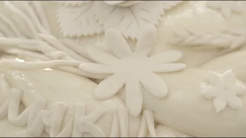 Flour factory, flour sweets, bread, pie, biscuits Stock Footage 114418004