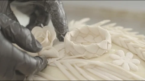Flour factory, flour sweets, bread, pie, biscuits Stock Footage 114418047