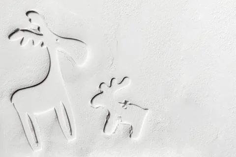 Flour forms for ginger cookies in the shape of elk or moose and butterflies o Stock Photos