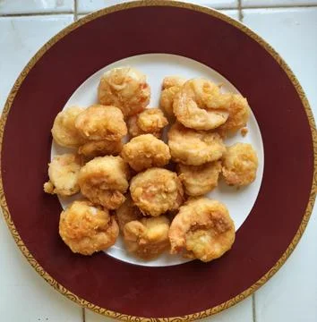 Flour Fried Shrimp Stock Photos