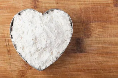 Flour heart Stock Photos