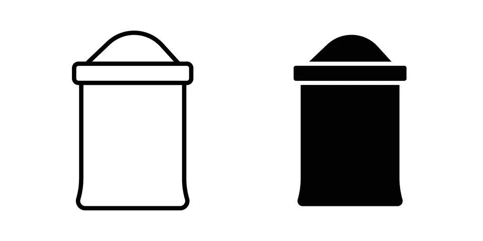 Flour icon Illustration set. Vector Eps10 for apps Stock Illustration