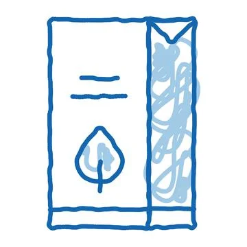 Flour Milk Juice Package Packaging doodle icon hand drawn illustration Stockillustratie