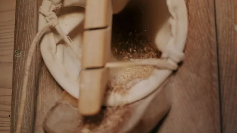 Flour mill processing grain Video stock 130336989