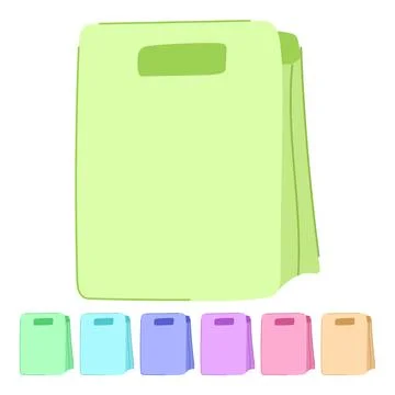 Flour paper lunch bag vector cartoon graphic Stock Illustration